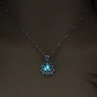 Thumbnail for Luminous Glow In The Dark Lotus Flower Necklace-Your Soul Place