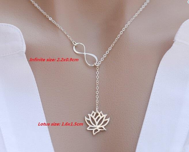 Infinity Lotus Flower Pendant Necklace-Your Soul Place
