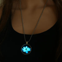 Thumbnail for Lotus Flower Glow In The Dark Necklace-Your Soul Place