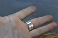 Thumbnail for Pure Silver Adjustable Lotus Ring with the Heart Sutra Inside