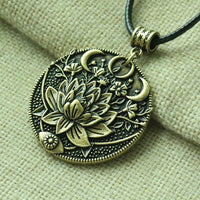 Thumbnail for 3D Lotus Eye Moon Pendant Necklace-Your Soul Place