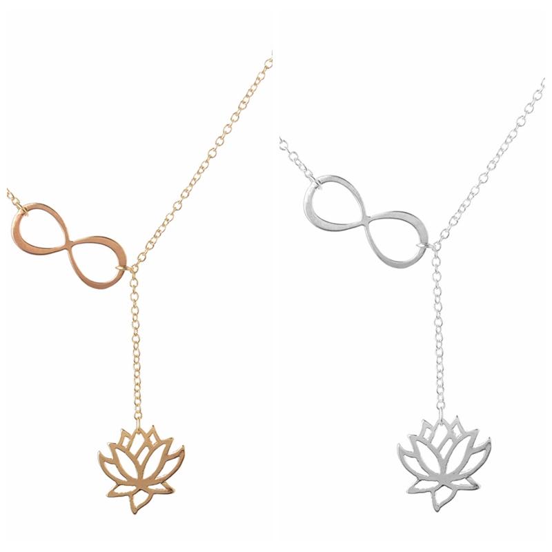 Infinity Lotus Flower Pendant Necklace-Your Soul Place