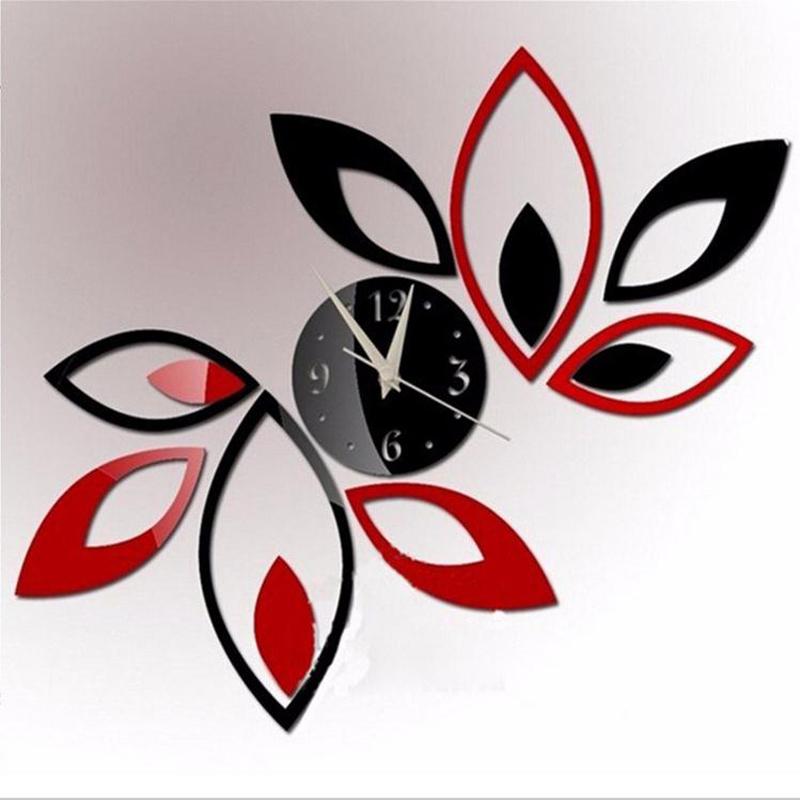 Acrylic Mirror Lotus Wall Clock-Your Soul Place
