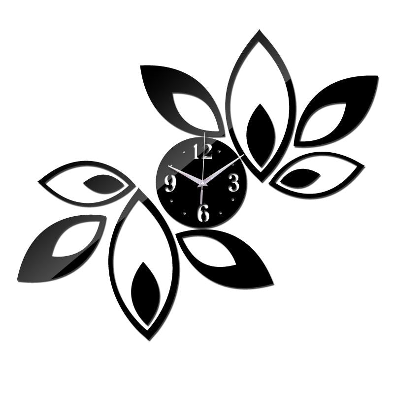 Acrylic Mirror Lotus Wall Clock-Your Soul Place