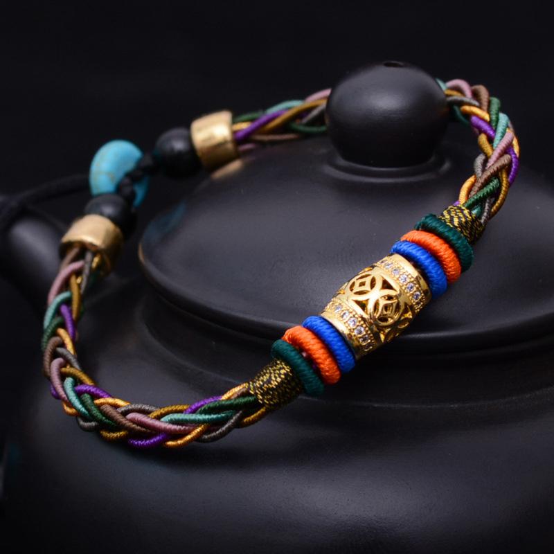 Tibetan Handmade Eight Strands of Rope Lucky Knots Bracelet-Your Soul Place