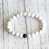 Thumbnail for Black and White Yin Yang Natural Stone Beads Bracelets-Your Soul Place