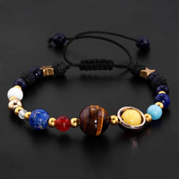 Thumbnail for Universe Galaxy Solar System Natural Stone Beads Adjustable Bracelet-Your Soul Place