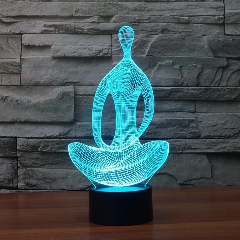 7 Color Yoga Meditation 3D LED Lamp-Your Soul Place