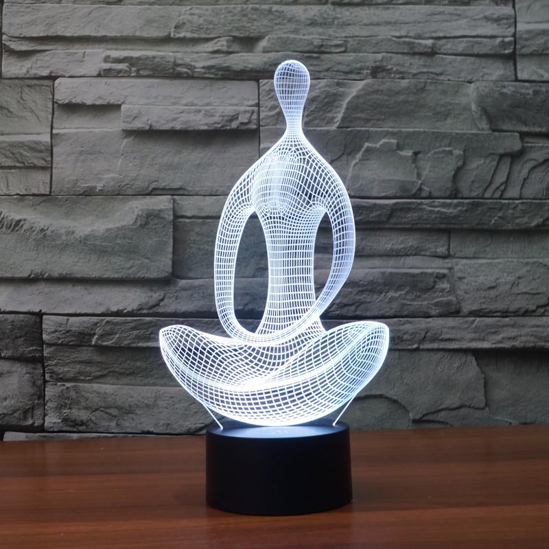 7 Color Yoga Meditation 3D LED Lamp-Your Soul Place