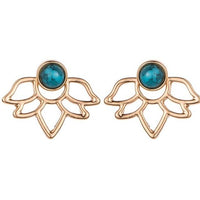 Thumbnail for Lotus Blue Gem Stone Stud Earrings-Your Soul Place