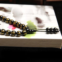 Thumbnail for 108 Six True Words Mantra Obsidian Mala Beads Bracelet - Om Mani Padme Hum-Your Soul Place