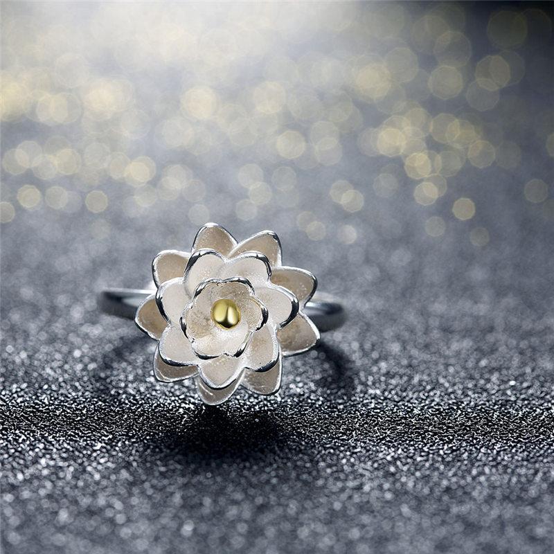 Lotus Flower 925 Sterling Silver Ring-Your Soul Place