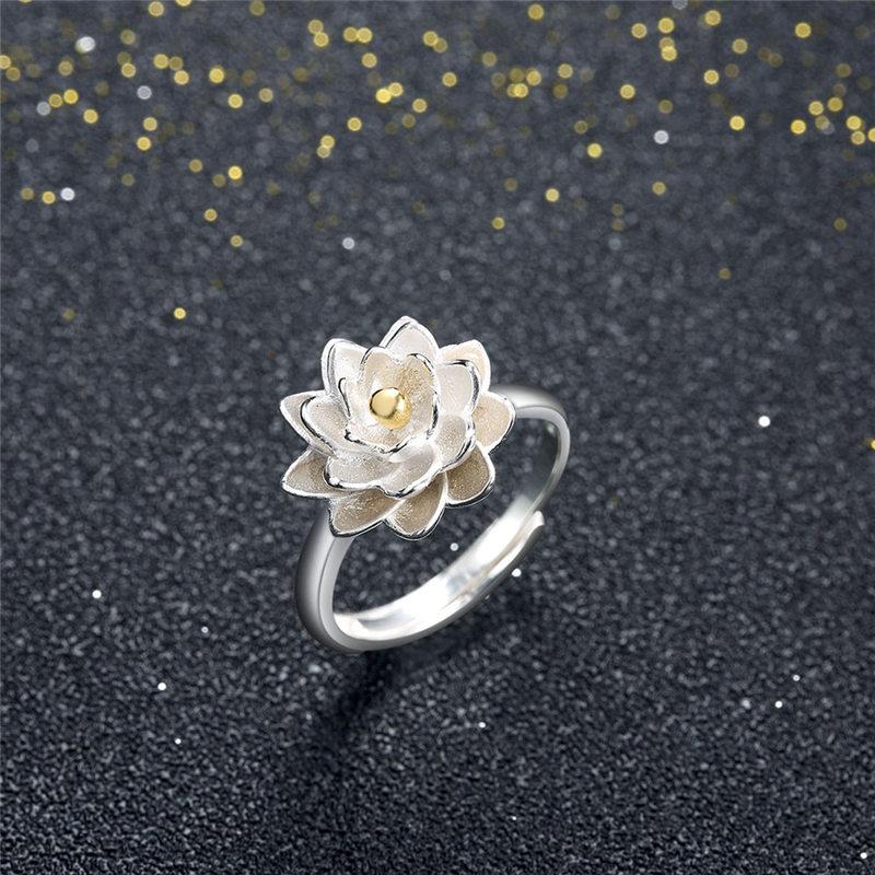 Lotus Flower 925 Sterling Silver Ring-Your Soul Place