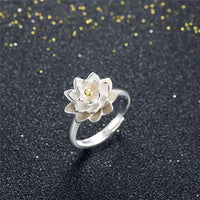Thumbnail for Lotus Flower 925 Sterling Silver Ring-Your Soul Place