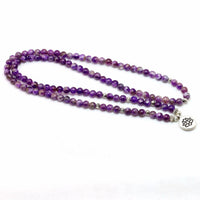 Thumbnail for 108 Amethyst Purple Mala Beads Lotus Bracelet-Your Soul Place