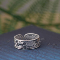 Thumbnail for 925 Sterling Silver Lotus Flower Hollow Ring-Your Soul Place