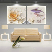 Thumbnail for Art Painting Lotus Flower Wall Poster - 2 Picture Combination-Your Soul Place