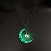 Thumbnail for Glow In the Dark Crescent Moon Luminous Stone Beads Pendant Necklace-Your Soul Place