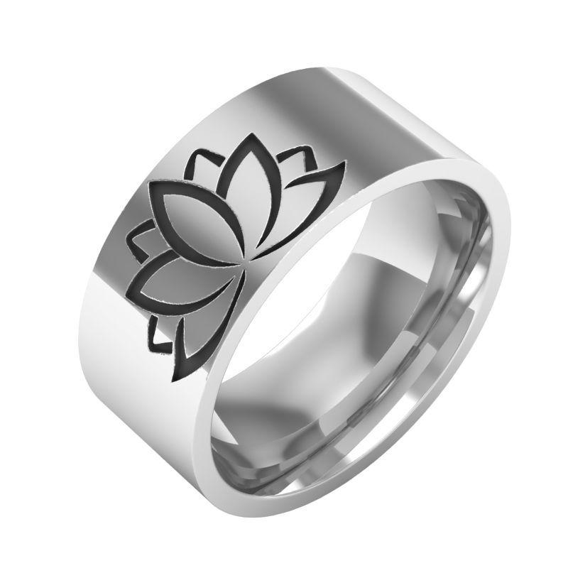 Stainless Steel Lotus Flower Ring-Your Soul Place
