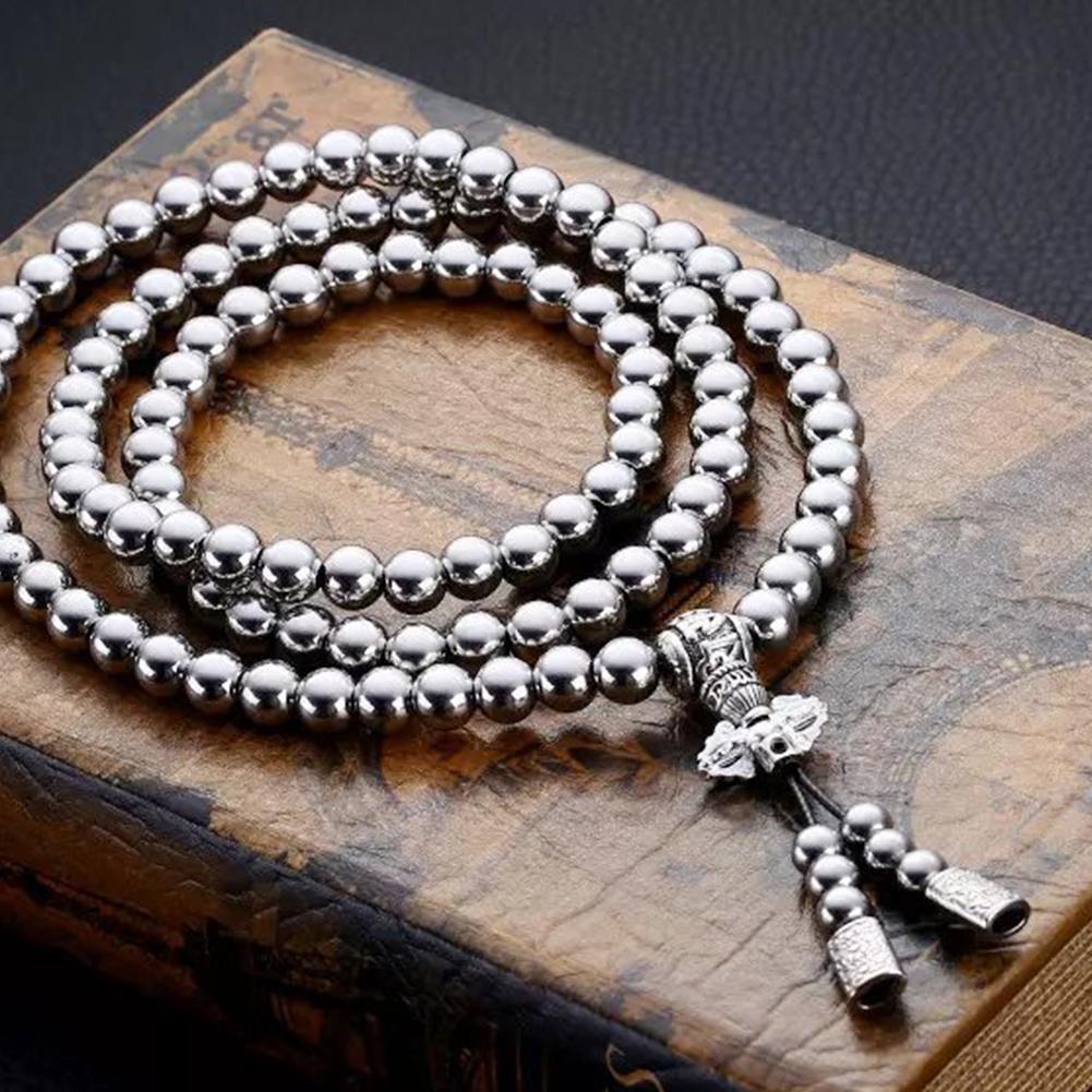 Tibetan Black and White Mala Prayer Bead Bracelet – Sojourns Fair