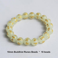 Thumbnail for Glow in the Dark Tibetan Six True Words Mantra Luminous Stone Beads Bracelet - Om Mani Padme Hum