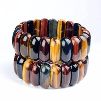 Thumbnail for Rectangular Red Blue Yellow Tiger's Eye Bracelet-Your Soul Place