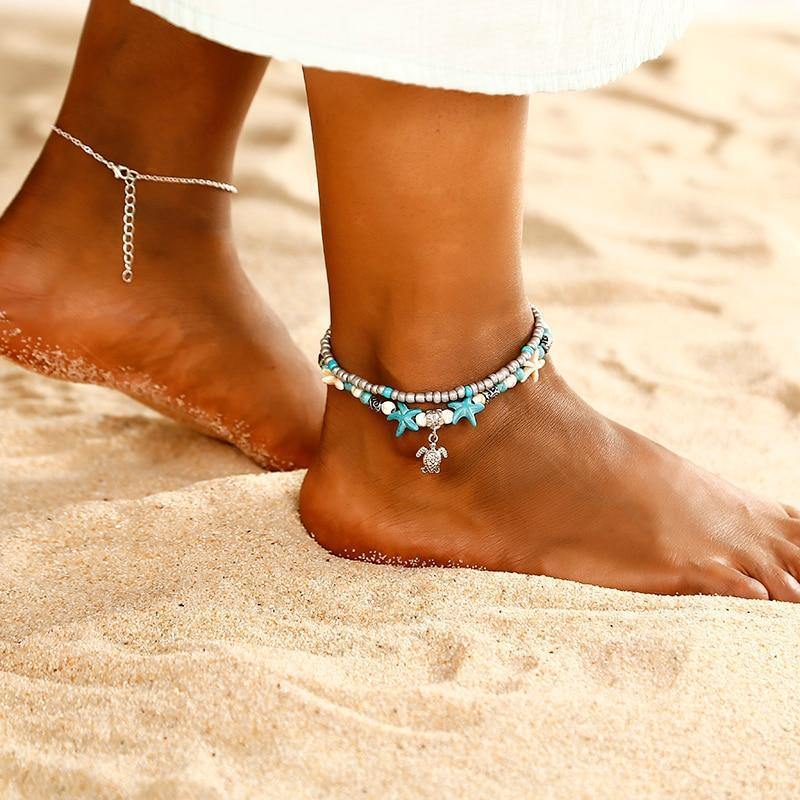 2-Layer Boho Coral Anklet-Your Soul Place
