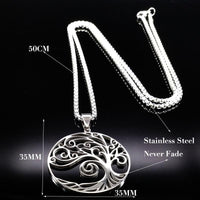 Thumbnail for Stainless Steel Tree of Life Pendant Necklace-Your Soul Place