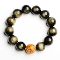 Thumbnail for Gold Shine Obsidian Beads Bracelet-Your Soul Place