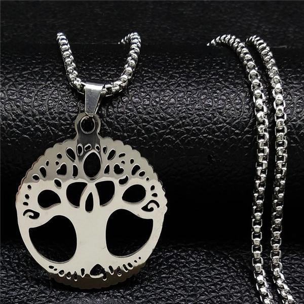Stainless Steel Tree of Life Pendant Necklace-Your Soul Place
