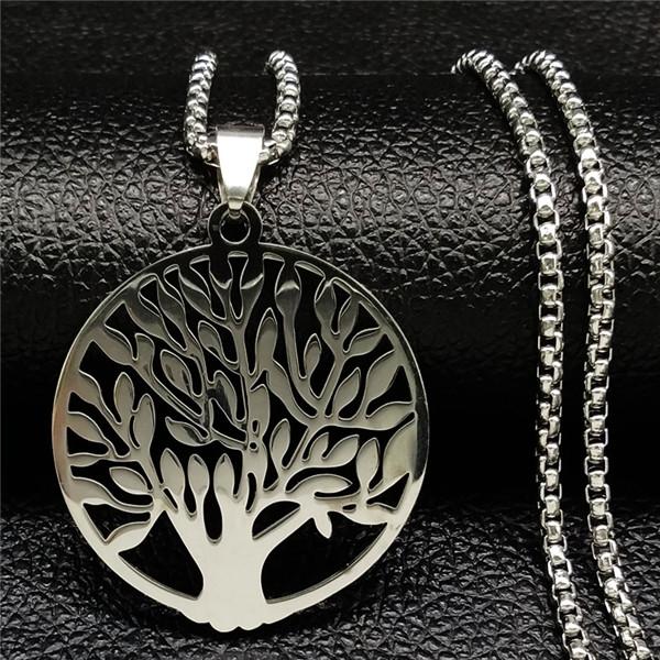 Stainless Steel Tree of Life Pendant Necklace-Your Soul Place
