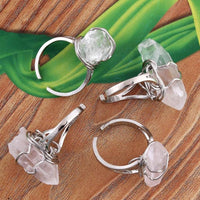 Thumbnail for Cleansing and Healing Clear Quartz Open Ring-Your Soul Place