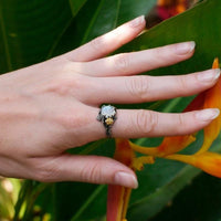 Thumbnail for Vintage Moonstone With Mini Gold Rose Ring-Your Soul Place