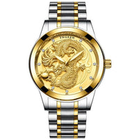 Thumbnail for Luxury 3D Engaged Gold Dragon Spirit Watch