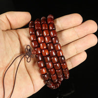 Thumbnail for 108 Tibetan Cylinder Pterocarpus Wood Beads Mala Bracelet-Your Soul Place