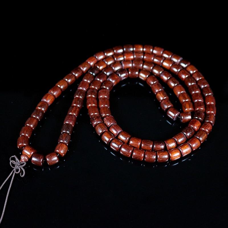 108 Tibetan Cylinder Pterocarpus Wood Beads Mala Bracelet-Your Soul Place