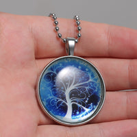 Thumbnail for Sky Blue Glow in the Dark Tree of Life Necklace-Your Soul Place