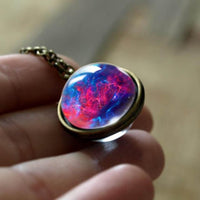 Thumbnail for Nebula Galaxy Universe Spirit Double Sided  Glass Ball Pendant Necklace-Your Soul Place