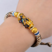 Thumbnail for Temperature Color Changing Gold Pixiu Braided Lucky Rope Bracelet-Your Soul Place