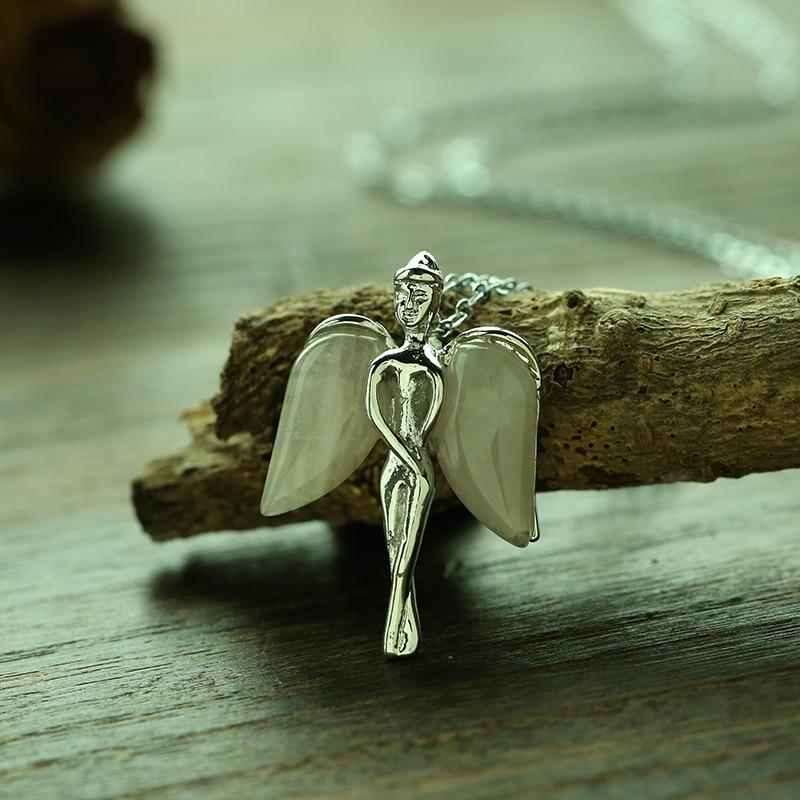 Crystal Winged Angel Necklace-Your Soul Place