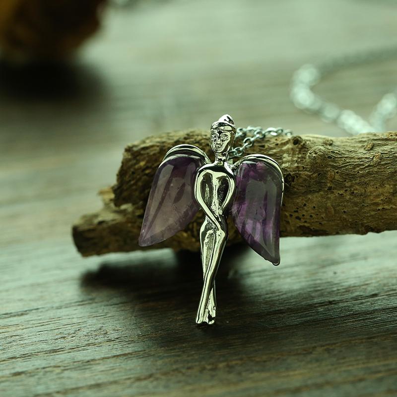 Crystal Winged Angel Necklace-Your Soul Place