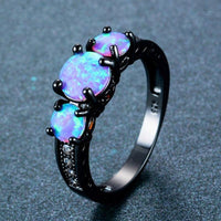 Thumbnail for Blue Fire Opal Black Gold Ring-Your Soul Place