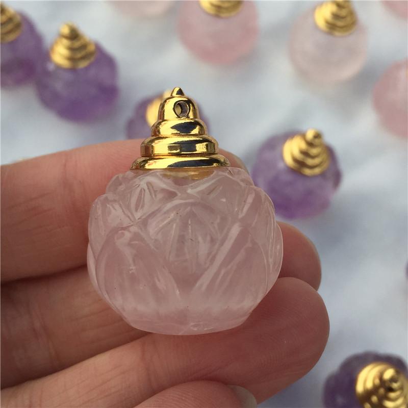 Crystal Lotus Essential Oil Bottle Pendant-Your Soul Place