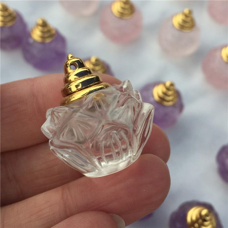 Crystal Lotus Essential Oil Bottle Pendant-Your Soul Place