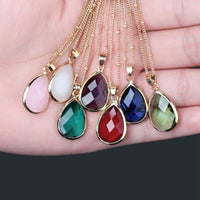 Thumbnail for 12 Crystal Birthstone Waterdrop Necklace-Your Soul Place