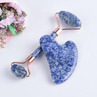 Thumbnail for Therapeutic Sodalite Gua Sha Roller Set-Your Soul Place
