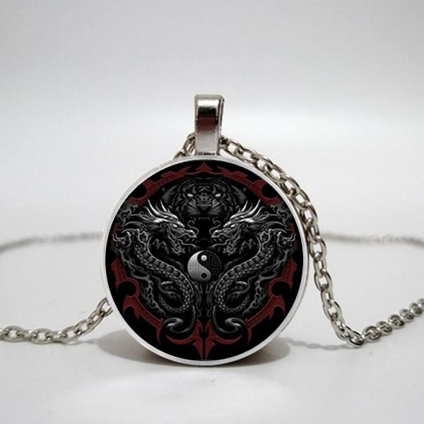 Yin Yang X Double Dragon Necklace-Your Soul Place