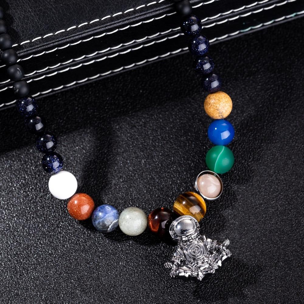 Astronaut Meditation in the Universe Gemstone Necklace-Your Soul Place