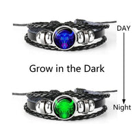 Thumbnail for Glow in the Dark Zodiac Constellation Leather Bracelet