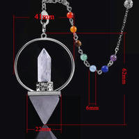 Thumbnail for Reiki Healing Crystal Point 7 Chakra Pendulum-Your Soul Place